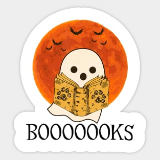 Booooooks Shirt Boo Read Books Halloween Sticker